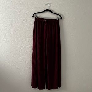 Burgundy culottes